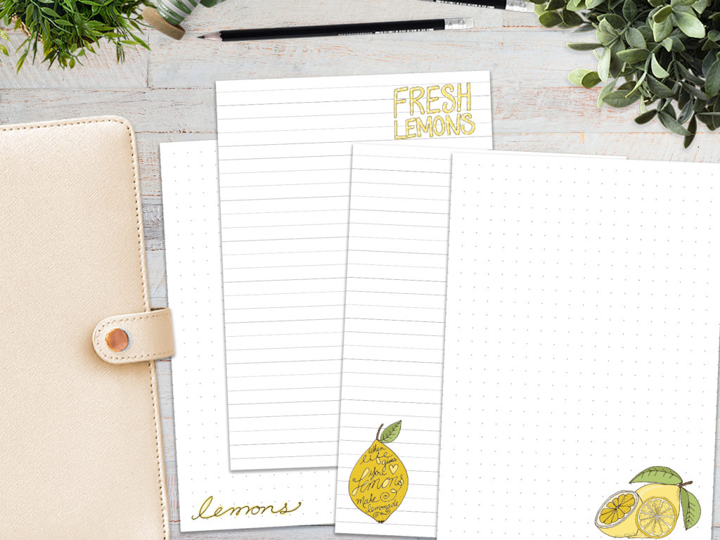 Personal Wide Notes - Lemons Collection