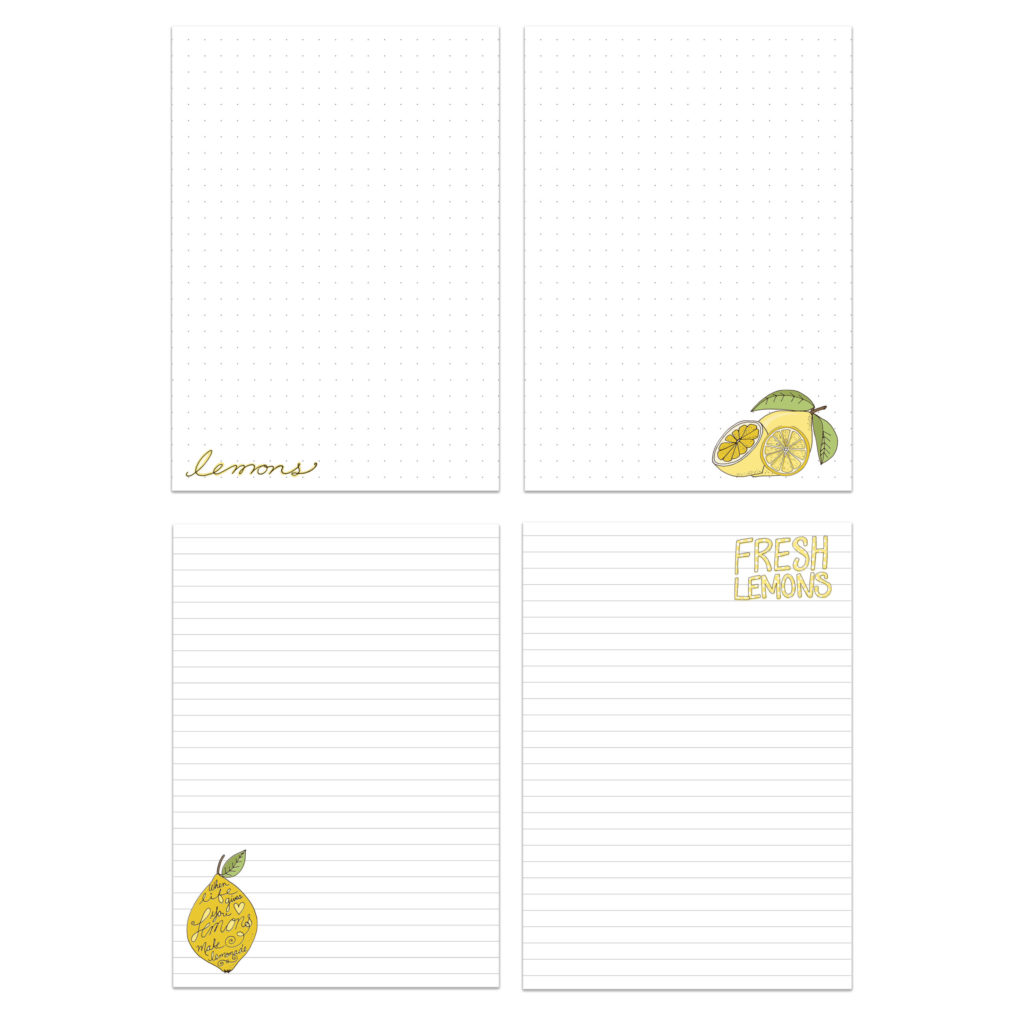 Personal Wide Notes - Lemons Collection - Image 2