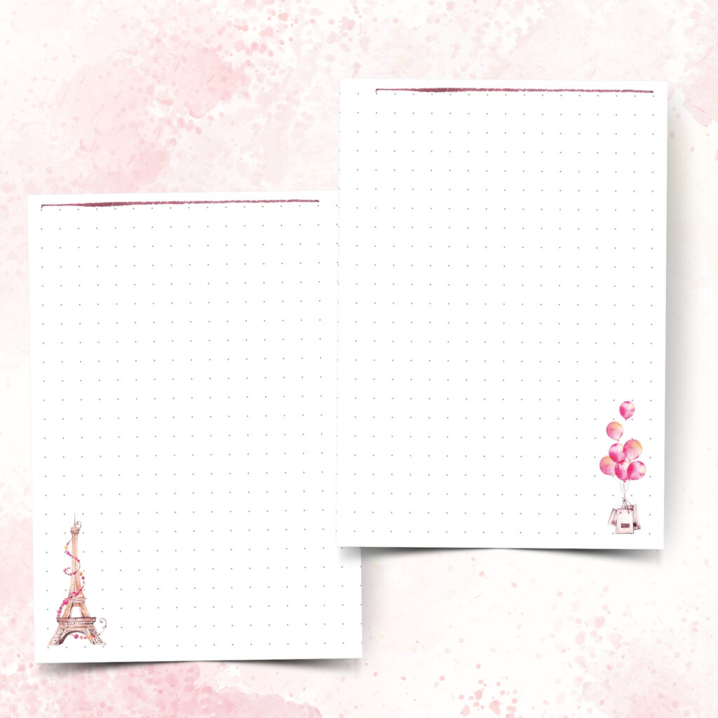 A6 Rings Dot Grid Notes Pages Paris - Image 2
