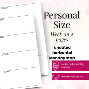 Personal Weekly Undated Horizontal WO2P
