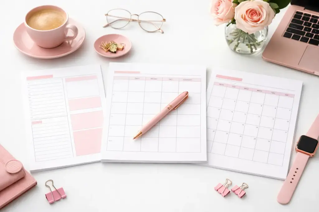 Daily Weekly and Monthly Planner Template