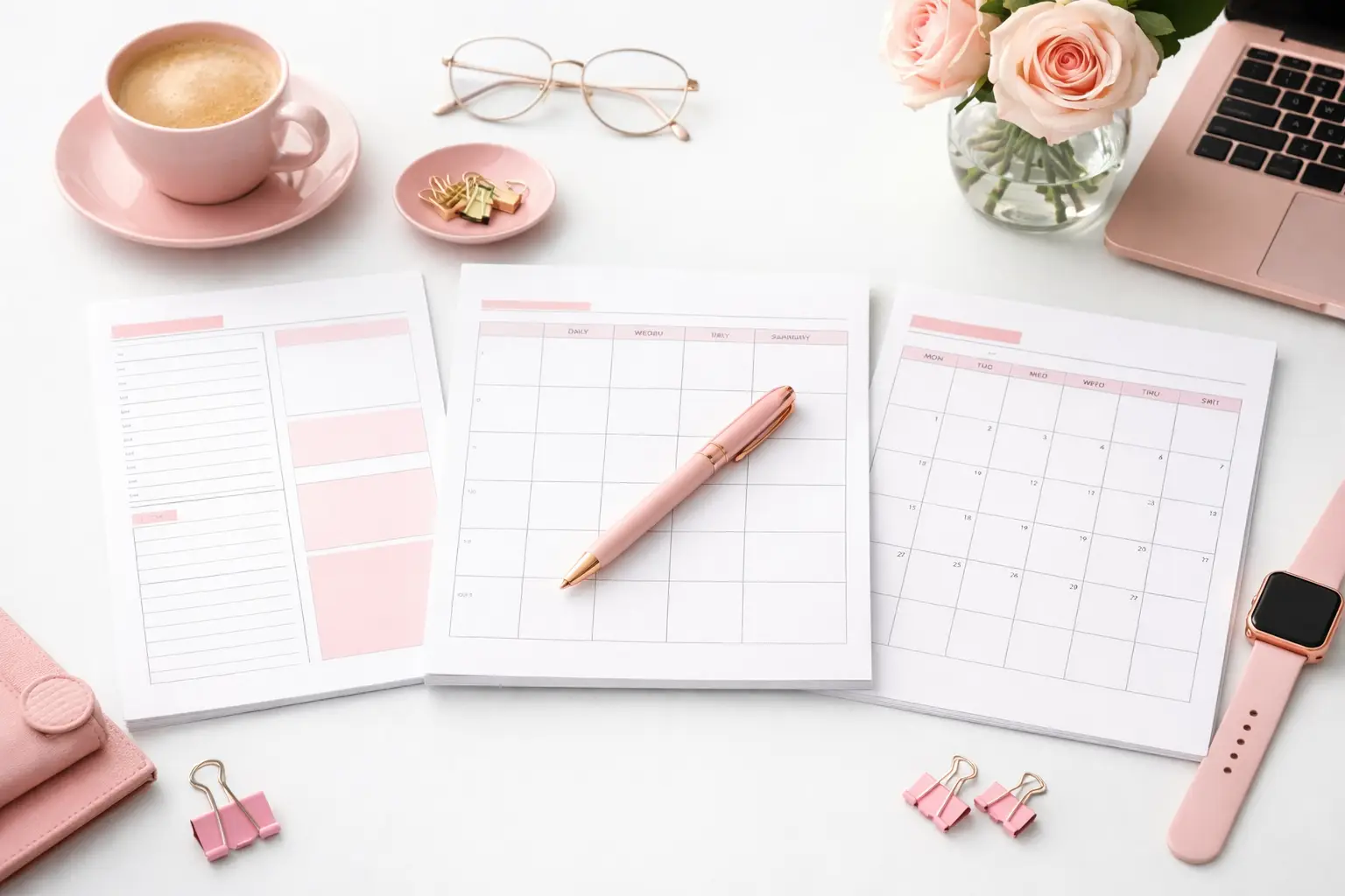 Daily Weekly and Monthly Planner Template